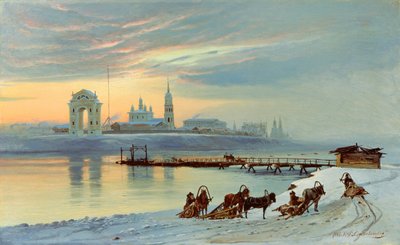 The Angara Embankment in Irkutsk, 1886 by Nikolai Florianovich Dobrovolsky